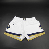 Notre Dame Fighting Irish Under Armour Practice Shorts Women's White Used L-SHOR-035681