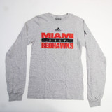 Miami RedHawks adidas Go-To tee Long Sleeve Shirt Men's New without Tags XS TOPS-164552