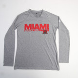 Miami RedHawks adidas Climalite Long Sleeve Shirt Women's Gray New with Tags S TOPS-164553