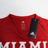 Miami RedHawks adidas Climalite Long Sleeve Shirt Women's Red New with Tags XS TOPS-164596