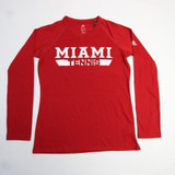 Miami RedHawks adidas Climalite Long Sleeve Shirt Women's Red New with Tags XS TOPS-164620