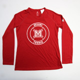 Miami RedHawks adidas Climalite Long Sleeve Shirt Women's Red New with Tags S TOPS-164622