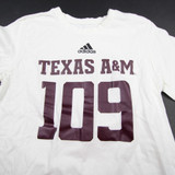 Texas A&M Aggies adidas Short Sleeve Shirt Men's White Used Multiple Sizes TOPS-164714