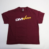 Gildan Heavy Cotton Short Sleeve Shirt Women's Burgundy Used XL TOPS-164790