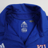 Kansas Jayhawks adidas Climacool Polo Women's Blue Used M TOPS-164909