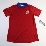 Kansas Jayhawks adidas Climalite Polo Women's Red New with Tags LT TOPS-165121