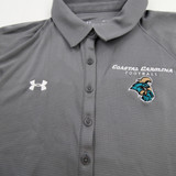 Coastal Carolina Chanticleers Under Armour Polo Women's Gray Used XL-TOPS-165129