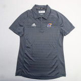 Kansas Jayhawks adidas Climalite Polo Women's Dark Gray Used S TOPS-165140