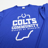 Indianapolis Colts Port & Company Short Sleeve Shirt Men's Blue Used XL TOPS-165161
