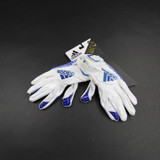 adidas adizero Gloves - Receiver Men's White/Blue New without Tags 4XL-EQPT-006091