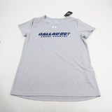 Gallaudat Bison Under Armour Short Sleeve Shirt Women's Gray New with Tags L TOPS-165218