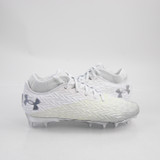 Under Armour Spotlight Football Cleat Men's White/Silver New without Box 9-CLEA-015622
