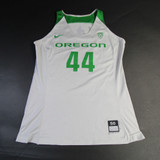 Oregon Ducks Nike Game Jersey - Basketball Women's Gray/Green Used 46-JRSY-010132