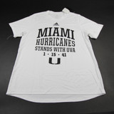 Miami Hurricanes adidas Aeroready Short Sleeve Shirt Men's Multiple Sizes TOPS-165451