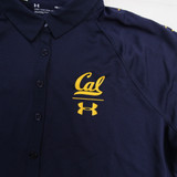 California Golden Bears Under Armour HeatGear Polo Women's Navy Used S TOPS-165479