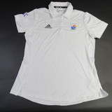 Kansas Jayhawks adidas Polo Women's White Used L TOPS-165500