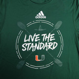 Miami Hurricanes adidas Short Sleeve Shirt Men's Green New-TOPS-165509
