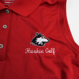 NIU Huskies adidas Climalite Polo Women's Red Used M-TOPS-165523