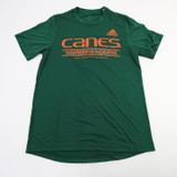 Miami Hurricanes adidas Aeroready Short Sleeve Shirt Men's New without Tags S TOPS-165548