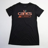 Miami Hurricanes adidas Creator Short Sleeve Shirt Women's Black New L-TOPS-165590