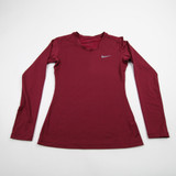Nike Dri-Fit Short Sleeve Shirt Women's Maroon Used M TOPS-165708