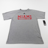 Miami RedHawks adidas Short Sleeve Shirt Men's Gray New with Tags XS TOPS-165992