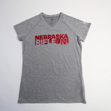 Nebraska Cornhuskers adidas Climalite Short Sleeve Shirt Women's Gray Used S TOPS-166022
