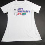 Florida Gators Nike Dri-Fit Short Sleeve Shirt Women's White Used-TOPS-166176
