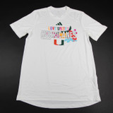 Miami Hurricanes adidas Short Sleeve Shirt Men's Multiple Sizes TOPS-166355