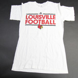 Louisville Cardinals adidas Go-To tee Short Sleeve Shirt Men's White Used S-TOPS-166358