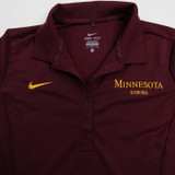 Minnesota Golden Gophers Nike Dri-Fit Polo Women's Maroon New without Tags L TOPS-166457