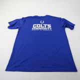 Indianapolis Colts Port & Company Short Sleeve Shirt Men's Blue Used XL-TOPS-164188