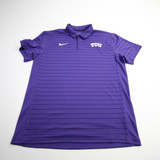 TCU Horned Frogs Nike Dri-Fit Polo Men's Purple Used M TOPS-163541