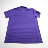 TCU Horned Frogs Nike Dri-Fit Polo Men's Purple/Striped Used M-TOPS-163541