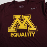 Minnesota Golden Gophers Nike Dri-Fit Short Sleeve Shirt Men's Maroon New S-TOPS-167375