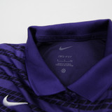 TCU Horned Frogs Nike Dri-Fit Polo Women's Purple/Striped Used S-TOPS-167528