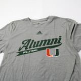 Miami Hurricanes adidas Short Sleeve Shirt Men's Gray New S-TOPS-167578