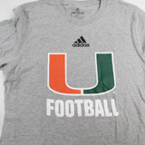 Miami Hurricanes adidas Amplifier Short Sleeve Shirt Men's Multiple Sizes TOPS-167907
