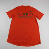 Miami Hurricanes adidas Aeroready Short Sleeve Shirt Men's Orange New-TOPS-167918
