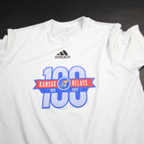 Kansas Jayhawks adidas Short Sleeve Shirt Women's White Used S TOPS-167128