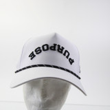 Unbranded Snap-Back Hat Unisex White Used OSFM HATS-015214
