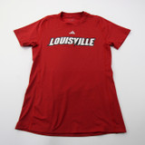 Louisville Cardinals adidas Short Sleeve Shirt Men's Red Used M-TOPS-168679