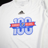 Kansas Jayhawks adidas Short Sleeve Shirt Men's White Used S TOPS-168406