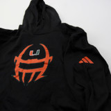Miami Hurricanes adidas Sweatshirt Men's Black New without Tags Multiple Sizes TOPS-168918