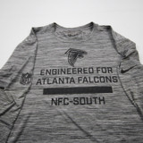 Atlanta Falcons Nike NFL On Field Nike Tee Long Sleeve Shirt Men's Gray Used XL TOPS-169646