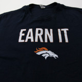 Denver Broncos Next Level Short Sleeve Shirt Men's Navy Used L-TOPS-169779