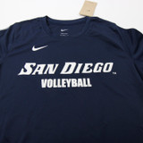 San Diego Toreros Nike Dri-Fit Short Sleeve Shirt Women's Navy New M-TOPS-169774