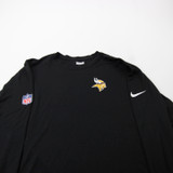 Minnesota Vikings Nike NFL On Field Nike Tee Long Sleeve Shirt Men's Used Black XL-TOPS-170345