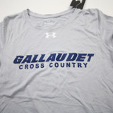 Gallaudat Bison Under Armour Short Sleeve Shirt Women's Gray New with Tags XS TOPS-170829