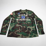 Duke Blue Devils Nike Long Sleeve Shirt Men's Camouflage Used L-TOPS-170912